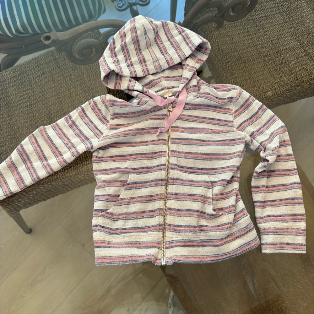Roller Rabbit Pink and Blue Striped Sweatshirt